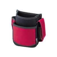 トラスコ中山 TRUSCO　腰袋　2段　携帯電話ホルダー付き　レッド TWP2-R