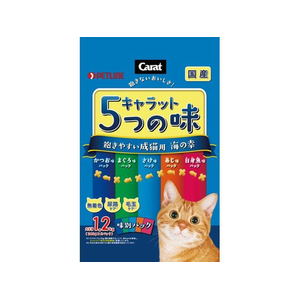 ペットライン キャラット 5つの味 飽きやすい成猫用 海の幸 1.2kg(240g×5袋入) FCE750T-NS-525920-イメージ1