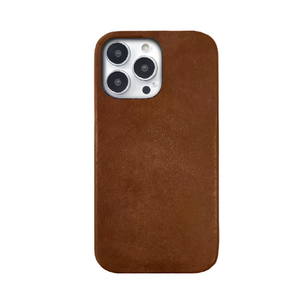 ABBI SIGNATURE iPhone 15 Pro用MARGOT イタリアンレザー MagSafe対応バックカバー ブラウン ABS26180I15PR-イメージ1