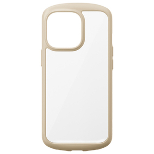 PGA iPhone 13 Pro MAX用ガラスタフケース(ラウンド) ベージュ PG-21PGT02BE-イメージ1