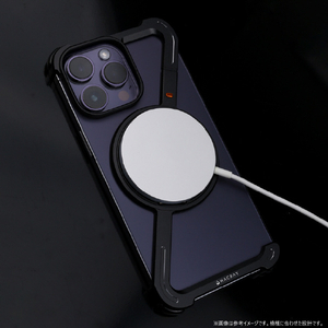 HACRAY iPhone 16 Pro Max用360 RingStandバンパー アルミ×ブラック HR27180I16PM-イメージ6