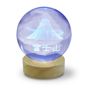 JTT 3Dクリスタルボールライト JAPAN 3Dアート 富士山 RGB CRYBALL-FUJI-RGBR-イメージ1