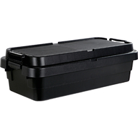 トラスコ トランクカーゴ フラット天板仕様 浅型 ４０Ｌ 黒 仕切板(別売)：SHI-LOW BLKCFL-70