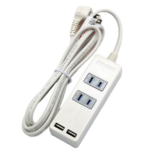 STAR LIGHT USB付き電源タップ(1．5m) ホワイト SK-2T2USBW-イメージ2