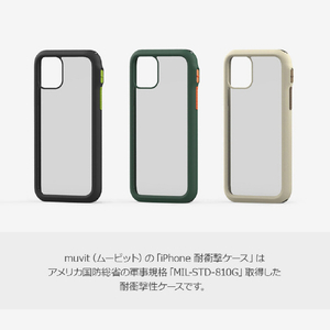 muvit iPhone 11用耐衝撃ケース MUVIT ACTIVE Army Green MV18181I61R-イメージ4