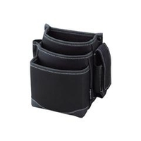 トラスコ中山 TRUSCO　腰袋　3段　携帯電話ホルダー付き　ブラック TWP3-BK