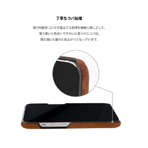 ABBI SIGNATURE iPhone 15 Pro用MARGOT イタリアンレザー MagSafe対応バックカバー タン ABS26181I15PR-イメージ10