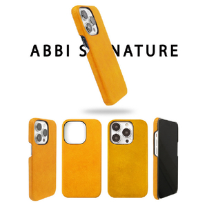 ABBI SIGNATURE iPhone 15 Pro用MARGOT イタリアンレザー MagSafe対応バックカバー タン ABS26181I15PR-イメージ4