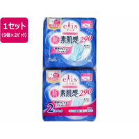 大王製紙 エリス 新・素肌感 夜用 羽つき 9コ×2パック FC906MV