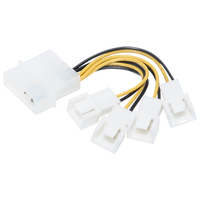 Bullet ファン用電源4分岐変換ケーブル(5cm) FPWBH08