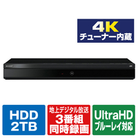 シャープ 2TB HDD/4Kチューナー内蔵ブルーレイレコーダー AQUOS ブルーレイ 4BC20ET3