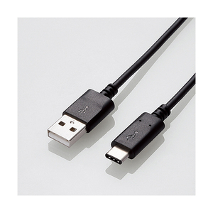 エレコム USB2．0ケーブル(認証品、A-C) ブラック MPA-AC10NBK-イメージ1