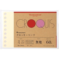 マルマン ルーズリーフ クロッキーリーフ ミニ B7 60枚 FC868PW-L1437A