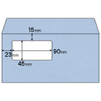 ヒサゴ 窓つき封筒 A4三ツ折用/アクア 200枚入り MF13