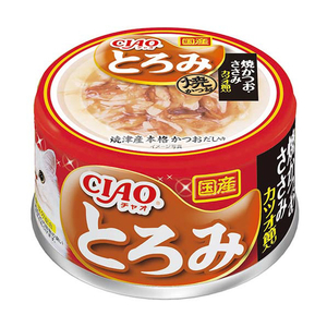 いなばペットフード A‐48 チャオ とろみ 焼かつお ささみ カツオ節入り 80g ﾄﾛﾐﾔｷｶﾂｵ80G-イメージ1