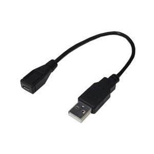変換名人 USB2．0 A(オス)→micro(メス)ケーブル(20cm) USBAA-MCB20-イメージ1