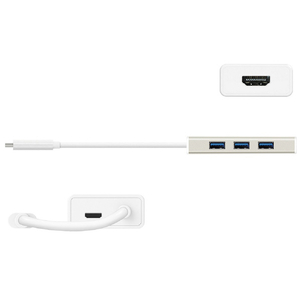 j5 create USB Type-C to 3ポートUSB&HDMI マルチハブ シャンパンゴールド JCH451-イメージ3