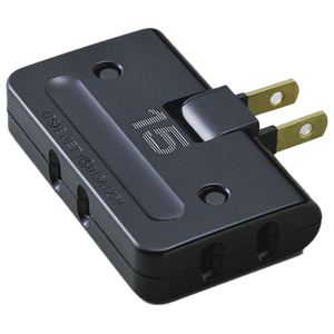 エルパ コーナータップ 3個口 ブラック A36HBK-イメージ1