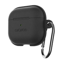 araree AirPods (第3世代)用ケース シリコン silicon case POPS Black AR22182AP3BK