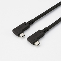 エレコム USB Type-C(TM)ケーブル やわらか両端L字タイプ ブラック USB4-CLLEY10NBK