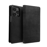 ABBI SIGNATURE iPhone 15 Pro用VINTAGE イタリアンレザー MagSafe対応ダイアリーケース ブラック ABS26182I15PR