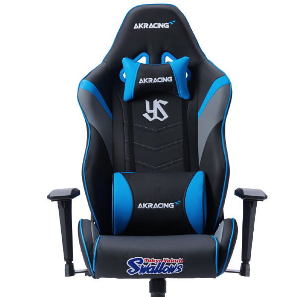 AKRACING ゲーミング・オフィスチェア 東京ヤクルトスワローズチェア ブルー TOKYOYAKULTSWALLOWSCHAIR 5cm エーケーレーシング