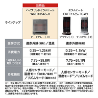 DAIKIN ハイブリッドセラミックファンヒータ WRH135AS-H新品未開封 ダイキン ハイブリッドセラムヒート WRH135AS-H [ダークグレー