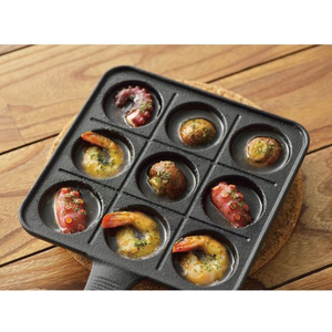 パール金属 鉄鋳物製たこ焼きプレート 9穴 FC839NM-HB-6216-イメージ4