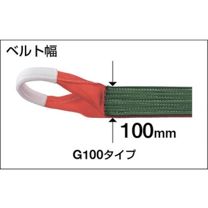 トラスコ中山 TRUSCO ベルトスリング JIS3等級 両端アイ形 100mm×5.0m FC916HH-1185985-イメージ2