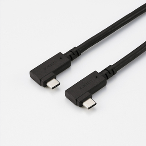 エレコム USB Type-C(TM)ケーブル やわらか両端L字タイプ ブラック USB4-CLLY10NBK-イメージ1