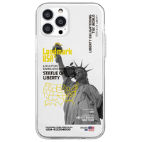 Dparks iPhone 13 Pro用ソフトクリアケース LANDMARK-USA DS21183I13P