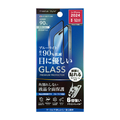 PGA iPhone 16/15用液晶全面保護ガラス 角割れ防止PETフレーム Dragontrail ブルーライトカット 高透明 PG-24AGLF02BL