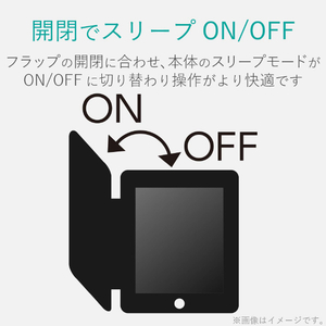 エレコム 9．7インチiPad 2017年/2018年モデル用フラップカバー/背面クリア/ソフトレザーフラップ/2アングル ブラック TB-A18RWVBK-イメージ6