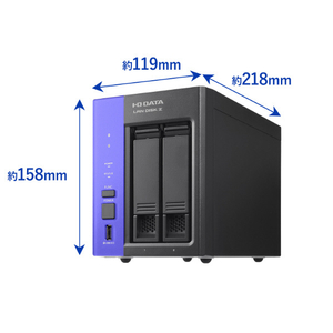 I・Oデータ Windows Server IoT 2025 for Storage Standard 2ドライブ法人向けNAS 2TB HDL2-Z25SATB02-イメージ2