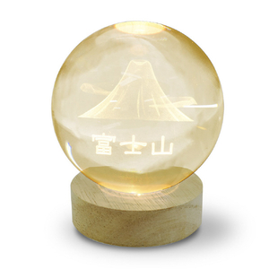 JTT 3Dクリスタルボールライト JAPAN 3Dアート 富士山 電球色 CRYBALL-FUJI-WA-イメージ1