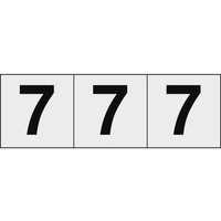 トラスコ中山 TRUSCO 数字ステッカー 50×50 「7」 透明地／黒文字 3枚入 3枚粘着シール5050黒文字 数字｢7｣ 透明 FC974GC-4389051
