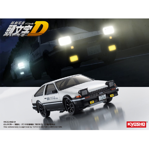 京商 FIRST MINI-Z 頭文字D トヨタ スプリンター トレノ AE86 ホワイト/ブラック FMZﾄﾖﾀｽﾌﾟﾘﾝﾀ-ﾄﾚﾉAE86N-イメージ3