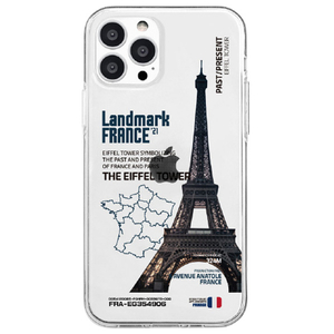 Dparks iPhone 13 Pro用ソフトクリアケース LANDMARK-FRANCE DS21184I13P-イメージ1