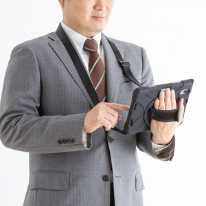 サンワサプライ iPad mini耐衝撃ケース(ハンドル、スタンド、ショルダーベルト付き) PDA-IPAD1817BK-イメージ4