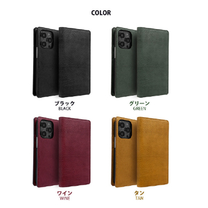 ABBI SIGNATURE iPhone 15 Pro用VINTAGE イタリアンレザー MagSafe対応ダイアリーケース ワイン ABS26184I15PR-イメージ13
