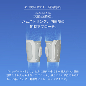 SIXPAD SIXPAD Leg Belt 2 M-Lサイズ【コントローラー同梱】 SIXPAD グレー SE-DE-14B-L-イメージ2