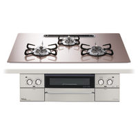 パロマ 【プロパンガス用】ビルトインガスコンロ(幅75cm) フェイシスグランド シルキーピンク PD-893WS-U75GP LPG