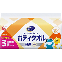 アイリスオーヤマ ペット用ボディタオル 25枚×3個 FC682TB-DBWT-3P