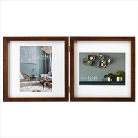ハクバ フォトフレーム 2Lサイズ 2面 tetra(テトラ) ブラウン FSQTT-BR2L2