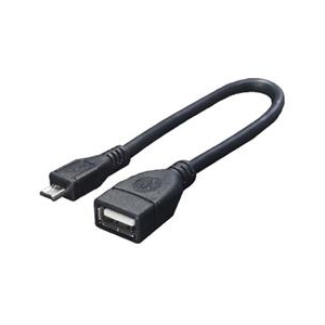 変換名人 USB2．0 A(メス)→micro(オス)ケーブル(20cm) USBAB-MCA20-イメージ1