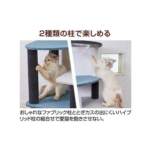 ペティオ 猫用タワー necoco キャットリビングタワー クリアボウル&ハウスタイプ ﾘﾋﾞﾝｸﾞﾀﾜ-ｸﾘｱﾎﾞｳﾙﾊｳｽ-イメージ5