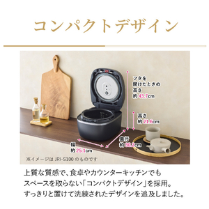 タイガー 圧力IHジャー炊飯器 ご泡火炊き オフブラック JRI-S100KO-イメージ12