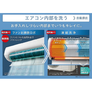 日立 「工事代金別」 12畳向け 自動お掃除付き 冷暖房省エネハイパワーエアコン e angle select 凍結洗浄　白くまくん Xシリーズ RASJT36RE4WS-イメージ5