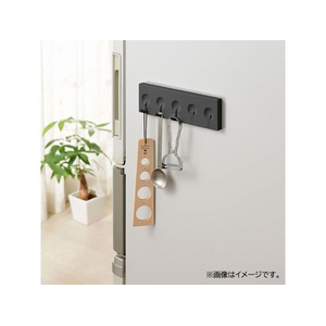 伸晃 5連フック キッチンフック 小物収納 マグネット ブラック FCE158T-FK-5HBK-イメージ3