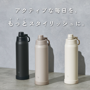 象印 ステンレスクールボトル(1.2L) ペールホワイト SD-KA120-WM-イメージ3
